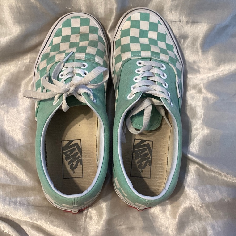 VANS - Aqua checkered shoes